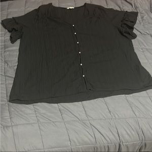 Plus Size Black Blouse 2X